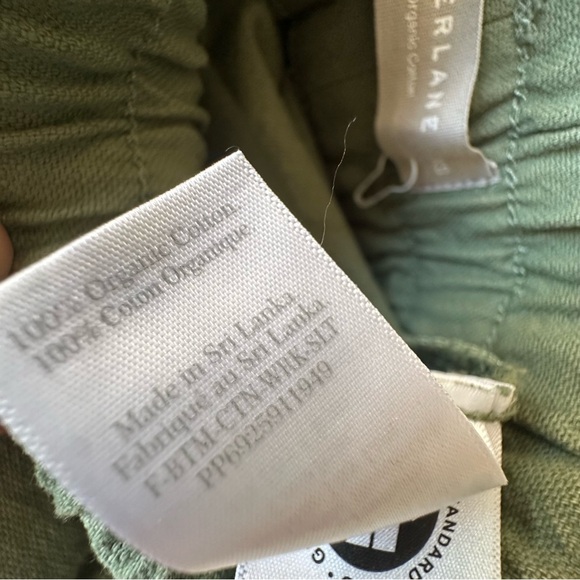 EVERLANE Pants Women XS Canvas Organic Cotton Green Utility Pull‎ On Drawstring - Picture 8 of 8